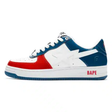 The BAPESTA M1 France Shoes are a tribute to the rich history and culture of France. The upper is made of premium leather in a blue and white colorway, inspired by the French flag. The signature Bapesta Sta logo is stitched in gold leather on the side. The tongue features a woven BAPE tag, and the heel tab and insole are decorated with French-inspired artwork. The shoes rest on a rubber cupsole with white sidewalls and a durable blue rubber outsole. The BAPESTA M1 France Shoes are a limited-edition release, so they are sure to be in high demand. If you're looking for a stylish and unique pair of sneakers that celebrate French culture, these are definitely worth considering. Here are some of the key features of the BAPESTA M1 France Shoes: Premium leather upper in blue and white colorway Signature Bapesta Sta logo in gold leather Woven BAPE tag on tongue French-inspired artwork on heel tab and insole Rubber cupsole with white sidewalls and blue outsole Limited-edition release The shoes are available in a variety of sizes, so you're sure to find a pair that fits you perfectly. They retail for $351, but they are likely to sell out quickly. If you're interested in buying a pair, I recommend checking out the BAPE website or one of the many online retailers that are carrying them.